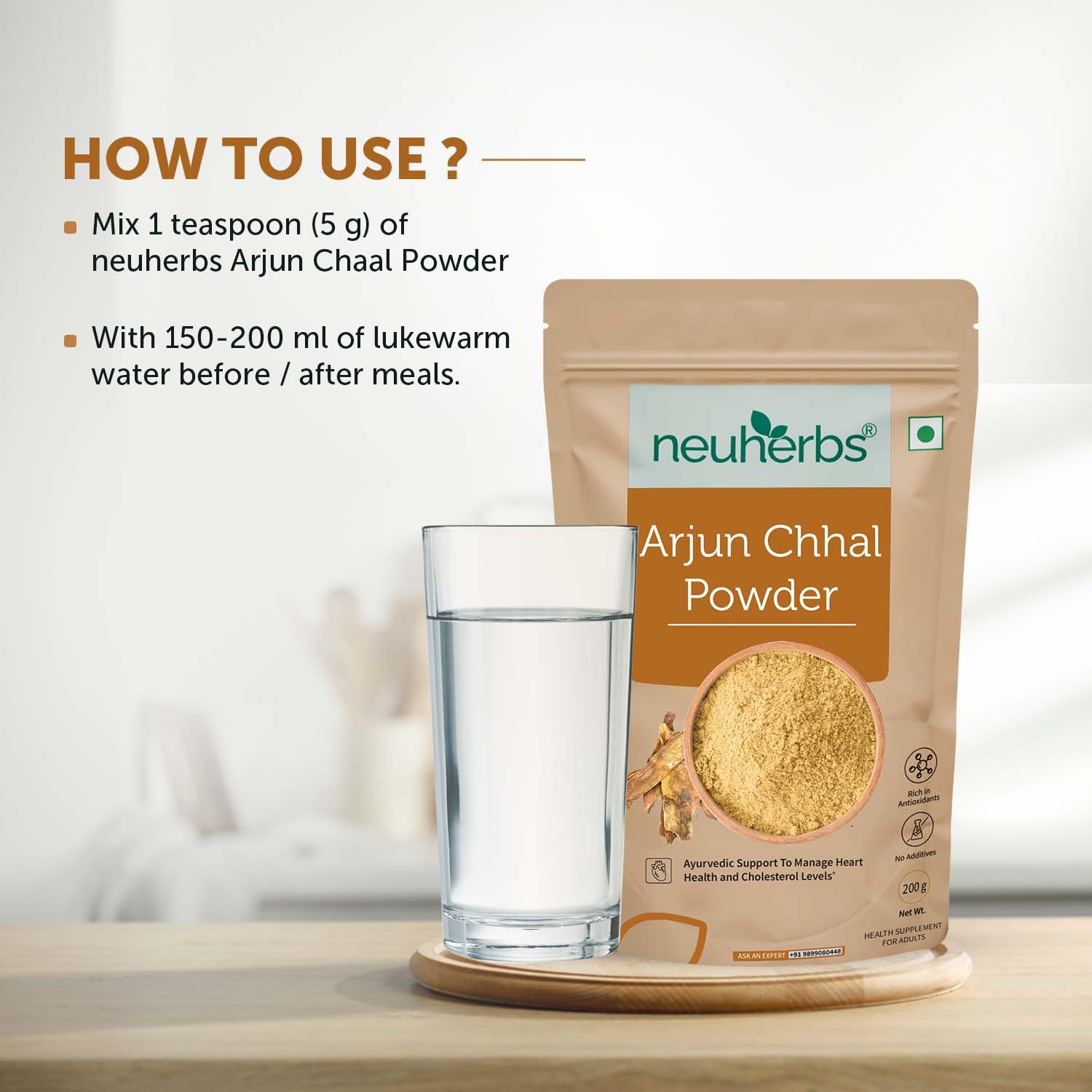 Neuherbs Arjun Chhal Powder - 200g