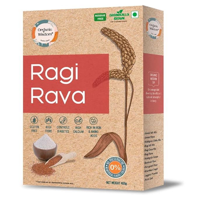 Organic Wisdom - Back to Roots Ragi Rava 400G