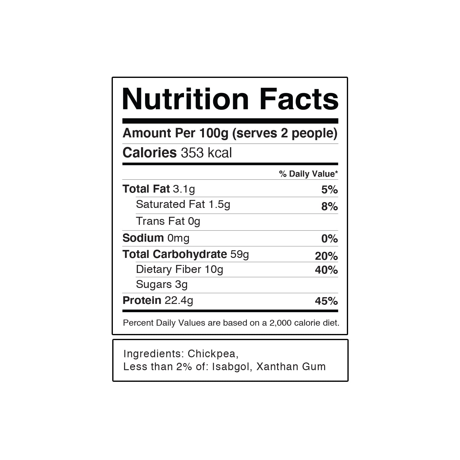 Pink Harvest Farms Chickpea Pasta | No Rice - No Maida