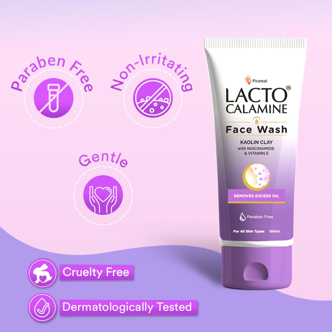 Lacto Calamine Face Wash for Oily Skin – 100ml - Pack of 2