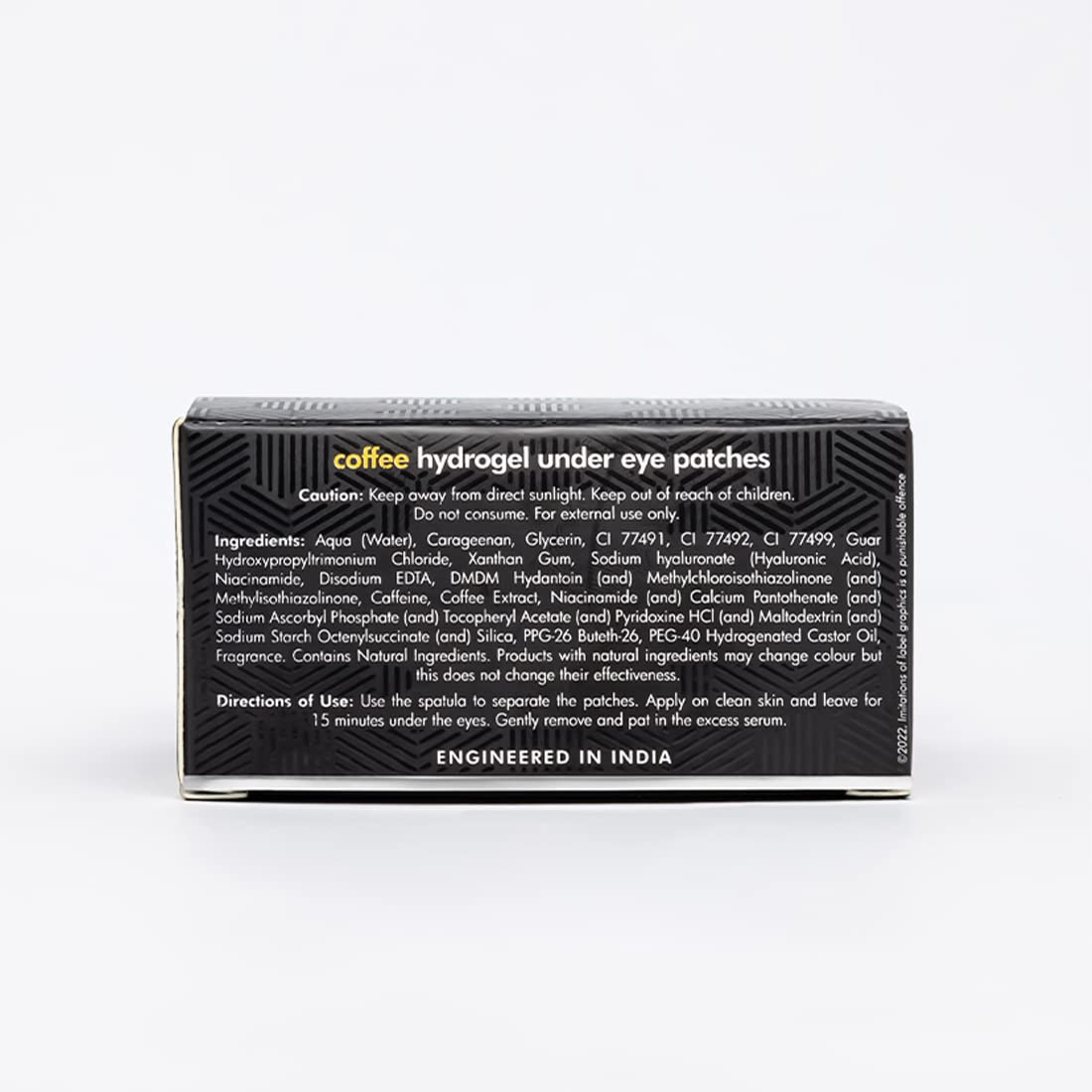 mCaffeine Coffee Hydrogel Eye Patches for Dark Circles- 30 Pairs | 90G