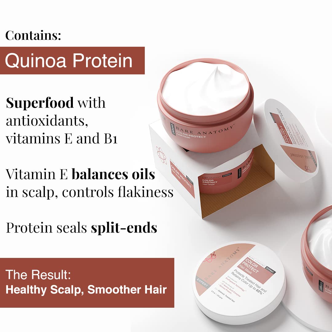 Bare Anatomy Color Protect hair mask with open lid on a white background