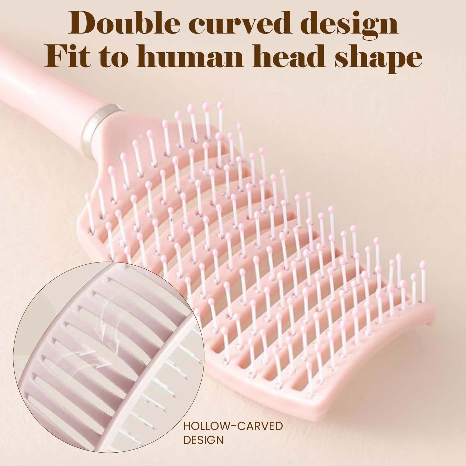 Homeaura Detangler Hair Brush - Curved & Vented Hair Brush for Women & Men