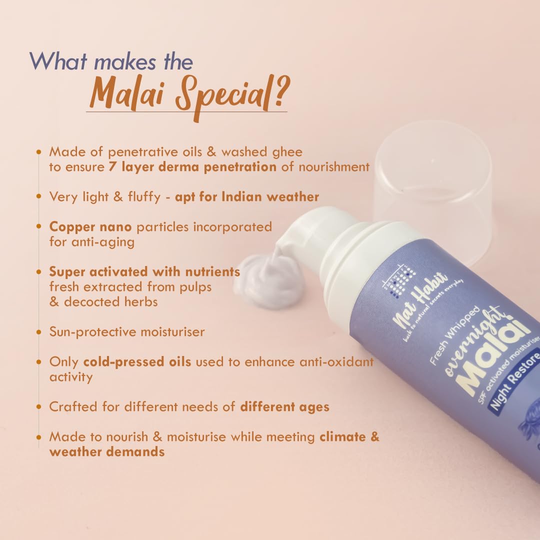 Nat Habit Fresh Whipped Overnight Malai - (30g)