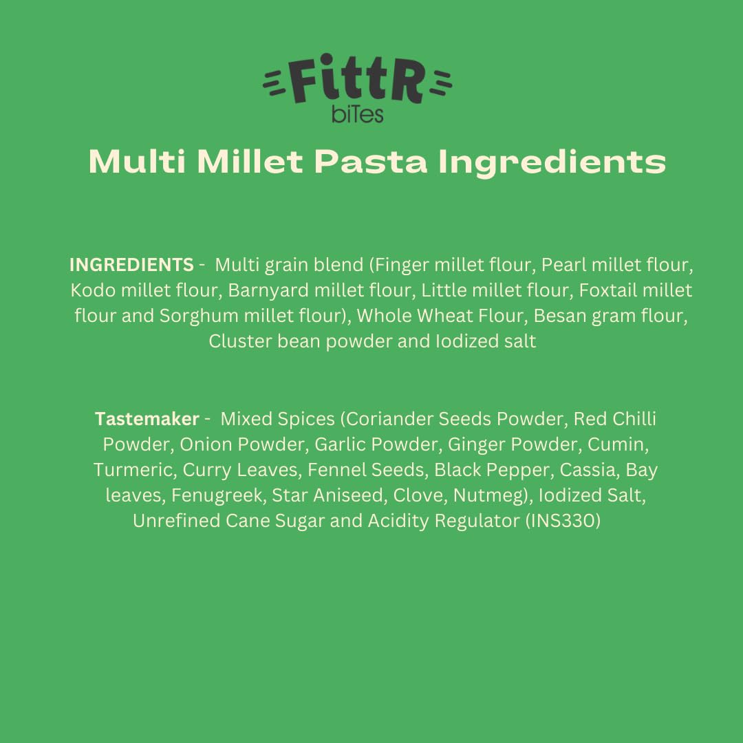 FittR Bites Multi Millet Penne Pasta - 360 Grams