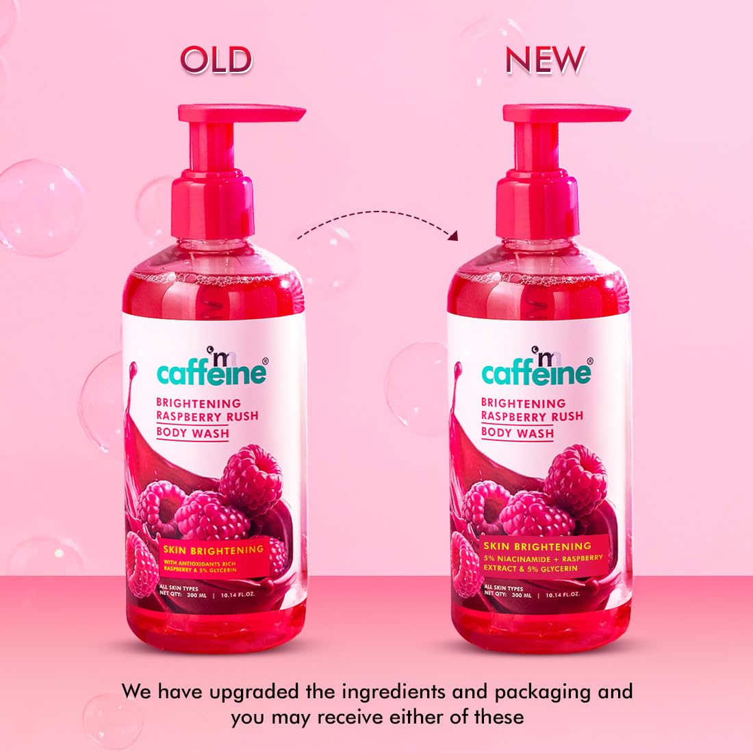 mCaffeine Brightening Body Wash with Niacinamide & Raspberry