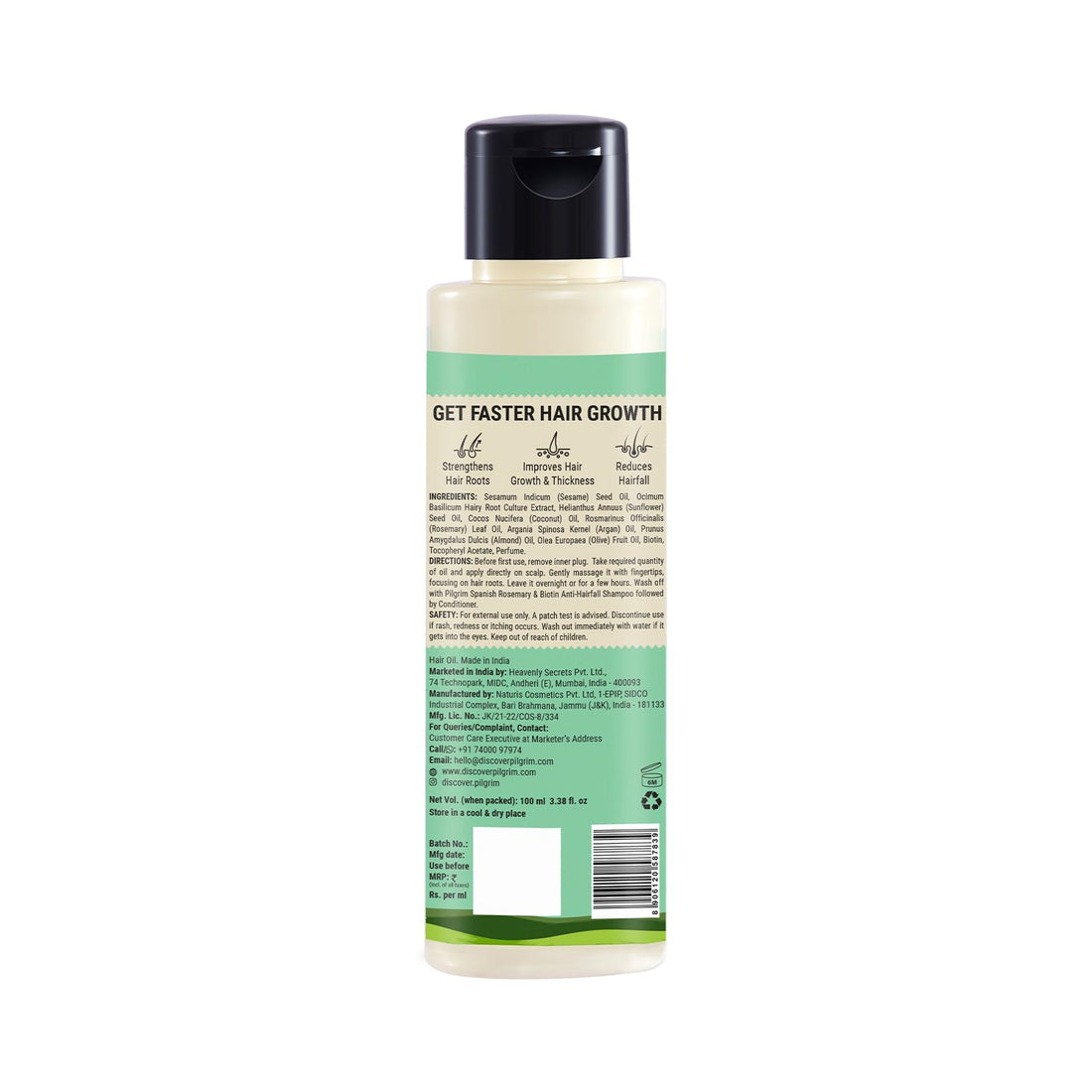 Pilgrim Rosemary & Biotin Hair Growth Oil 100ml