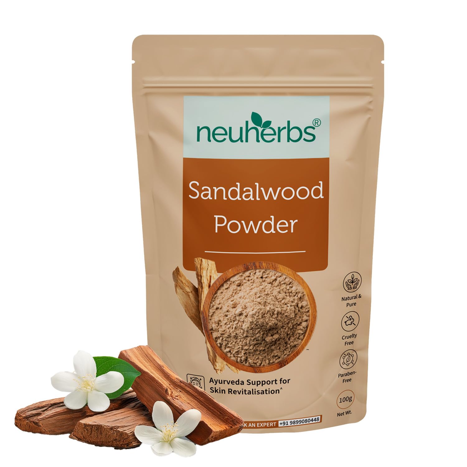 Neuherbs Sandalwood Powder For Face Pack - 100g