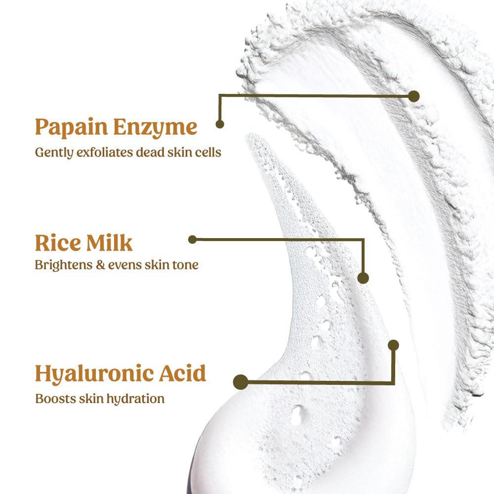 Vilvah Store Milk Powder Face Wash | Gentle Exfoliation &amp; Deep Cleansing- 50G