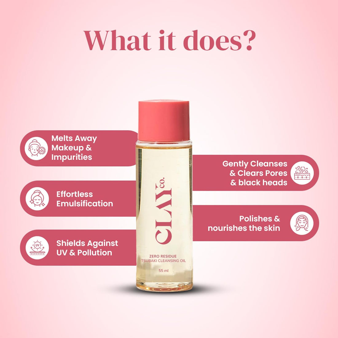 CLAYCO. Zero-Residue Tsubaki Cleansing Oil