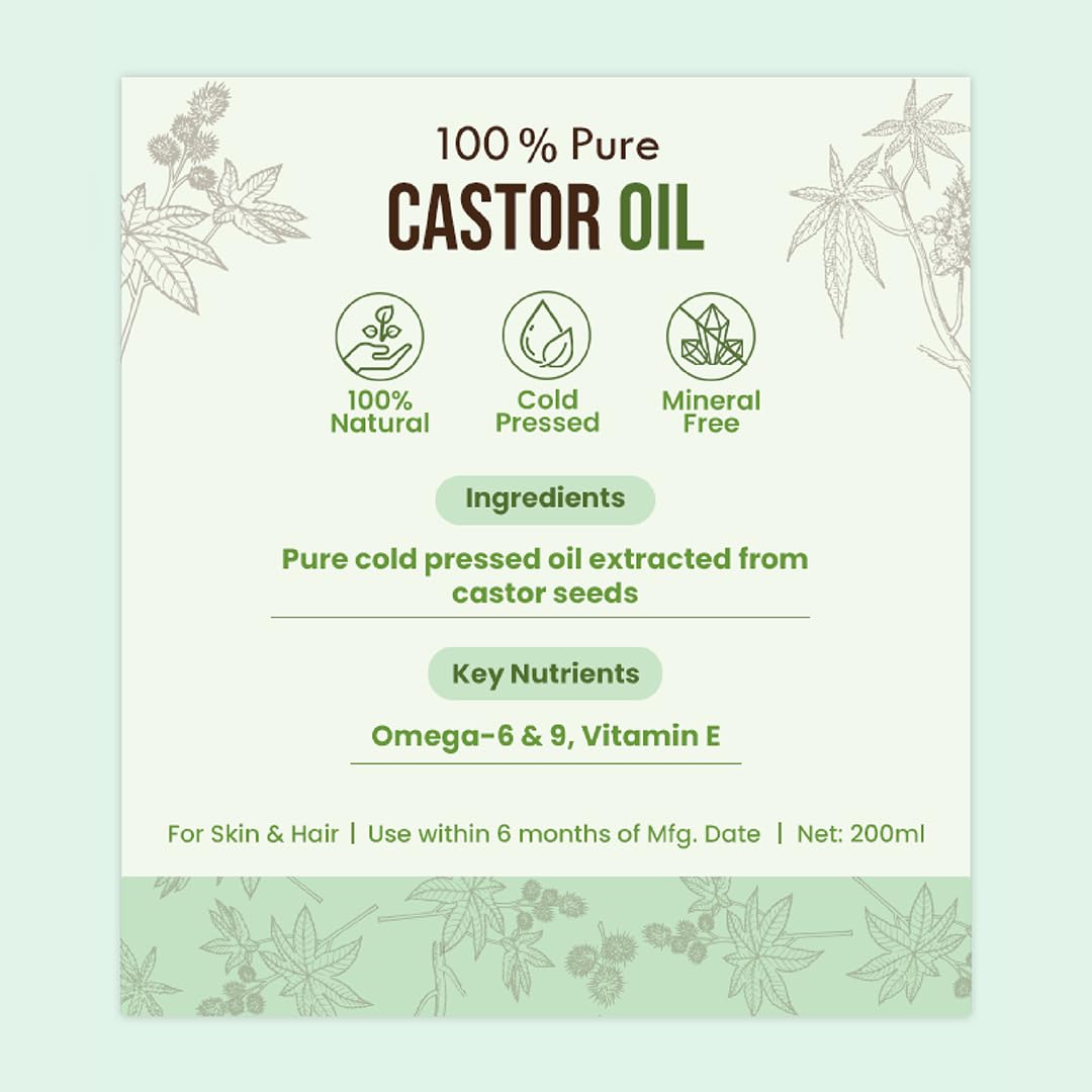 Nat Habit Cold Pressed Jamaican Black Castor Oil - 200 ml