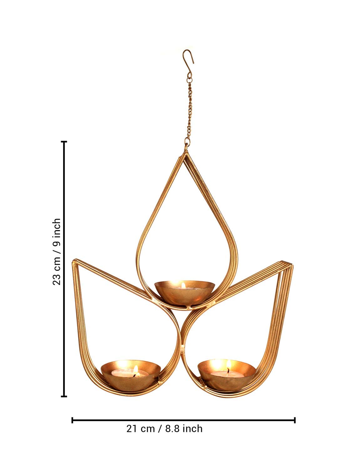 TIED RIBBONS Wall Hanging Tealight Candle Holders Metal Wall Sconce