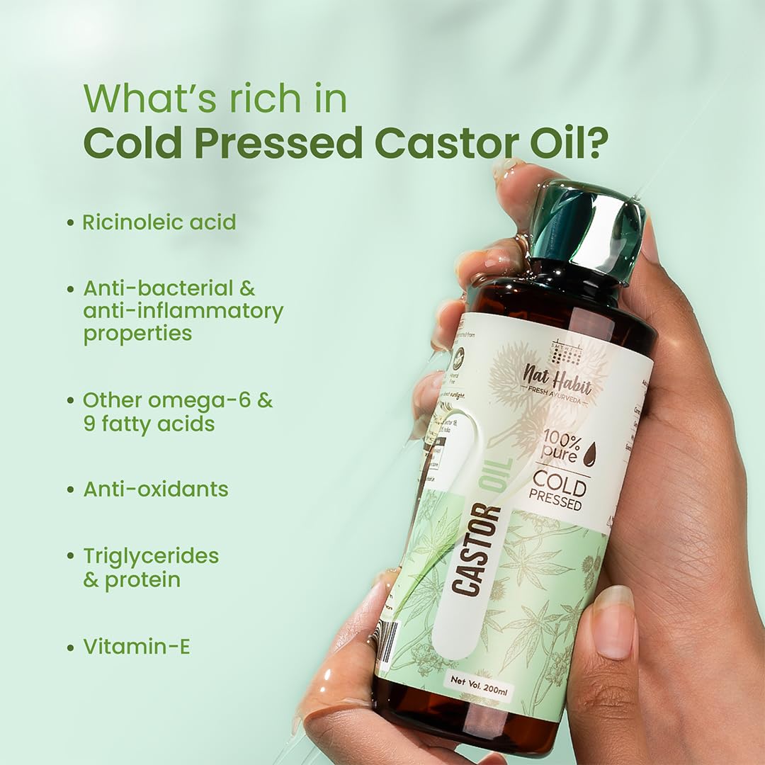 Nat Habit Cold Pressed Jamaican Black Castor Oil - 200 ml