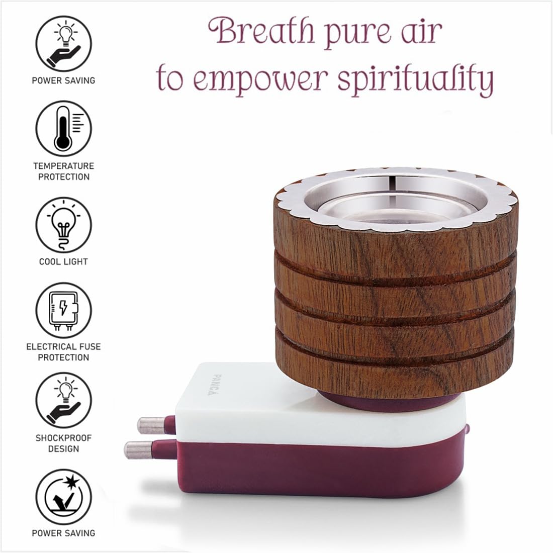 PANCA Sheesham Wooden Kapoor Dani, Pooja Camphor Diffuser for Home