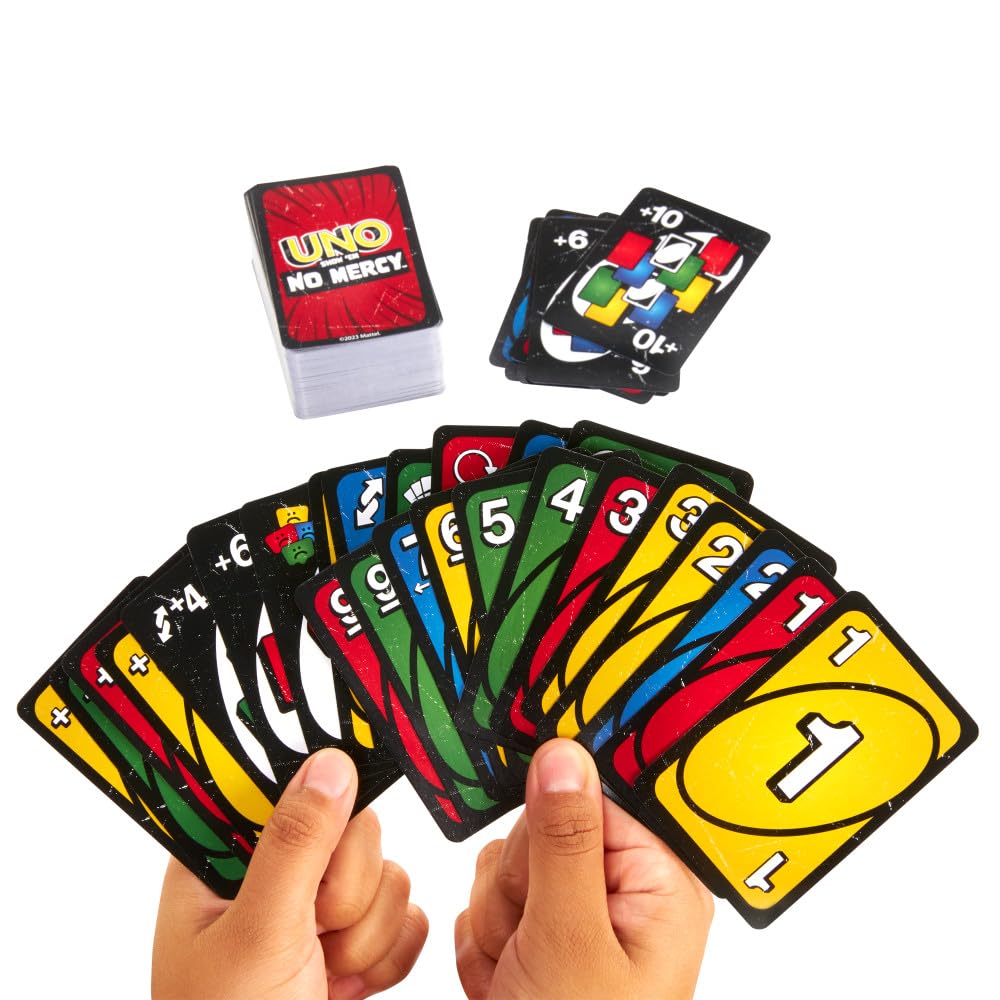 Mattel Games UNO Show ‘em No Mercy Card Game for Kids, Adults & Family