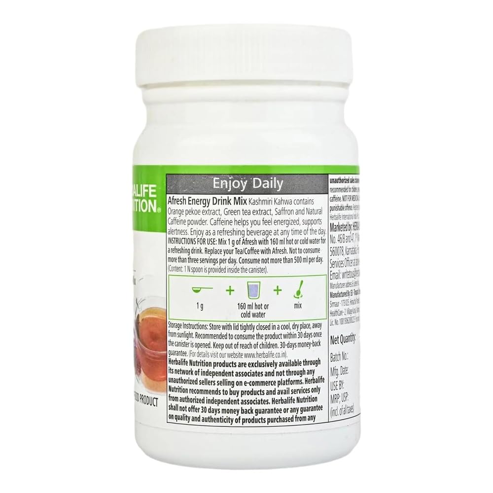 Herbalife Nutrition Afresh Energy Drink Mix Kashmiri Kahwa 40 g