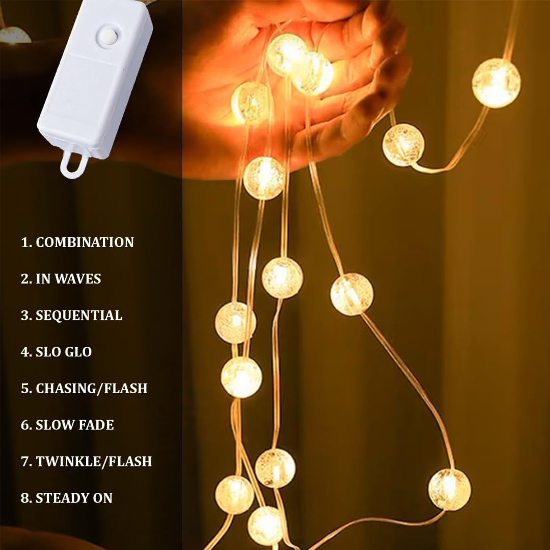 Desidiya® 80 Crystal Ball Diwali Lights for Decoration