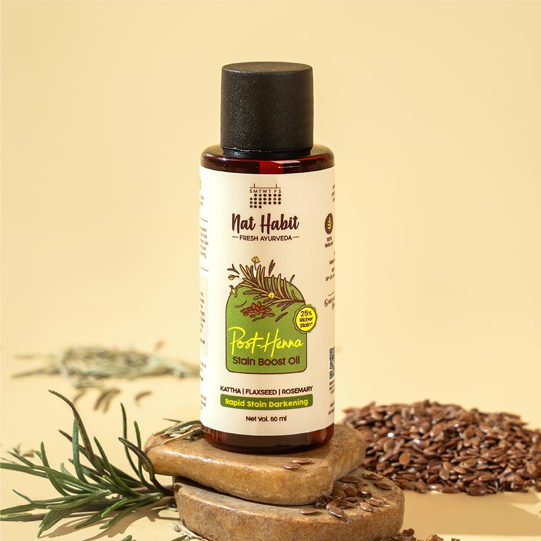 Nat Habit Post Henna Stain Boost Oil For Rapid Stain Darkening