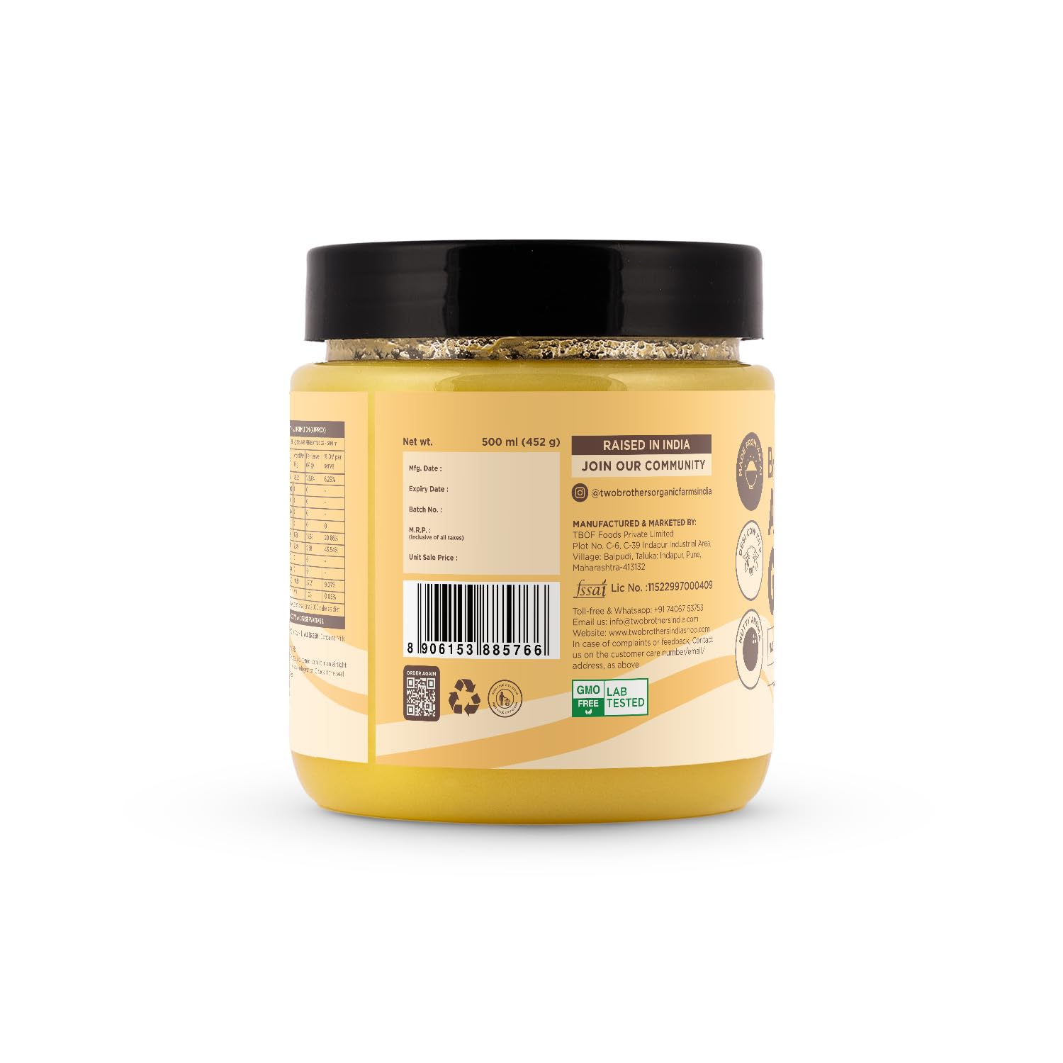 Two Brothers Organic Farms Bharat ka Desi Ghee 500 ml