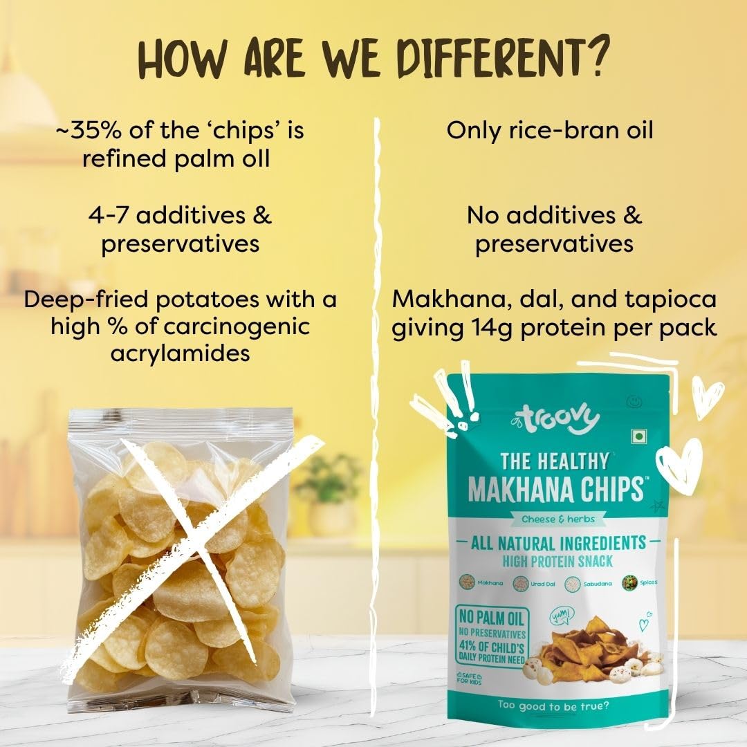 Troovy Makhana Chips | 60g (Pack of 3)