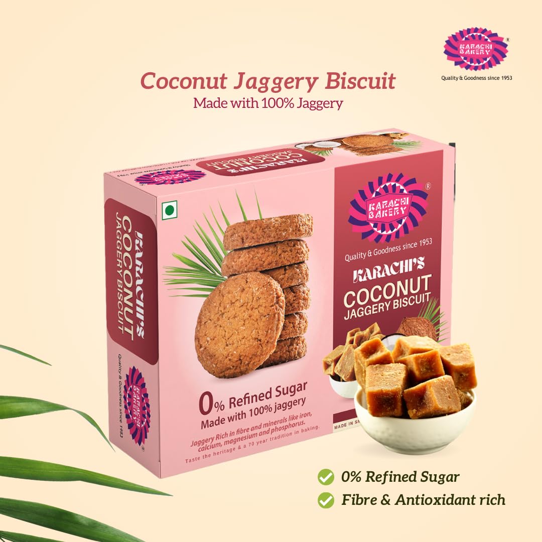 Karachi Coconut Jaggery Biscuits 400gm