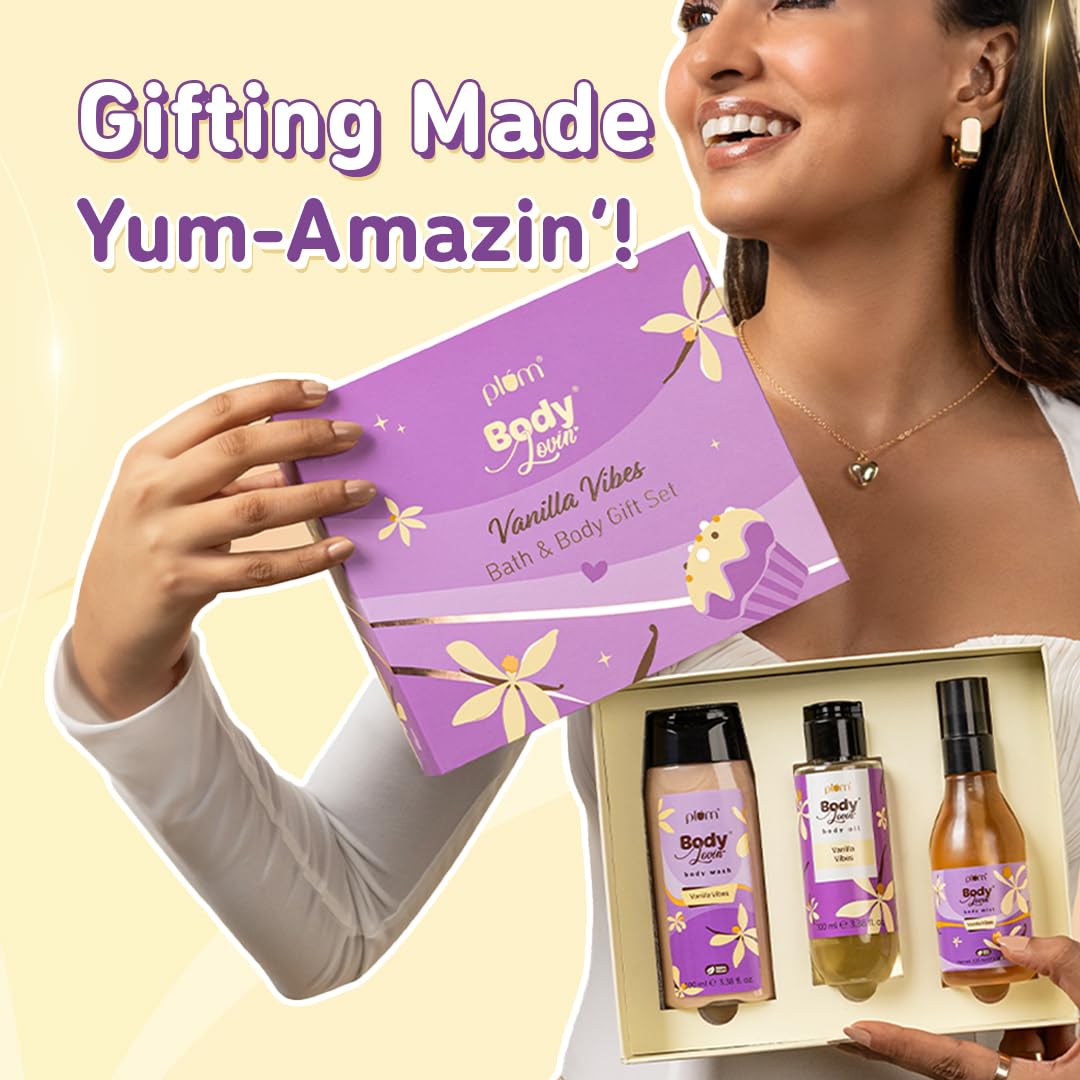 Plum Body Lovin' Vanilla Vibes Bath & Body Gift Set | Pack Of 3
