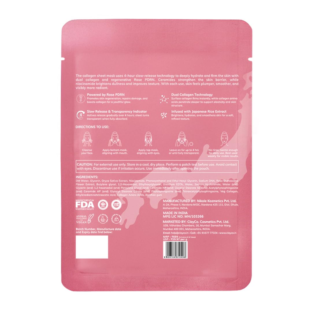 ClayCo Rice & Ceramide Collagen Sheet Mask - 35g