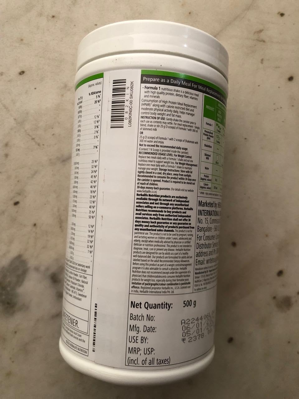 Herbalife Formula 1 Nutritional Shake Mix Banana Caramel flavour 500g