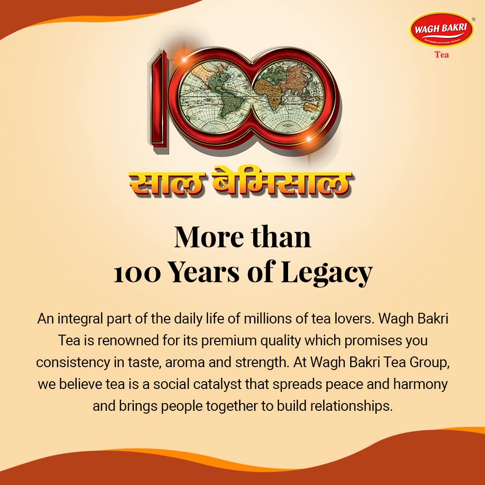Wagh Bakri Premium Leaf Tea, Poly Pack, 500 Gram, Black Tea