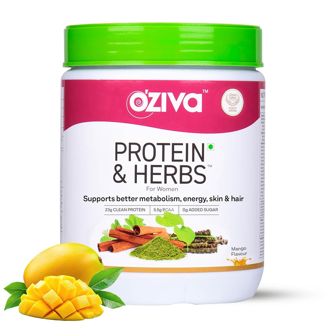 OZiva Protein & Herbs for Women  Mango (453gm)