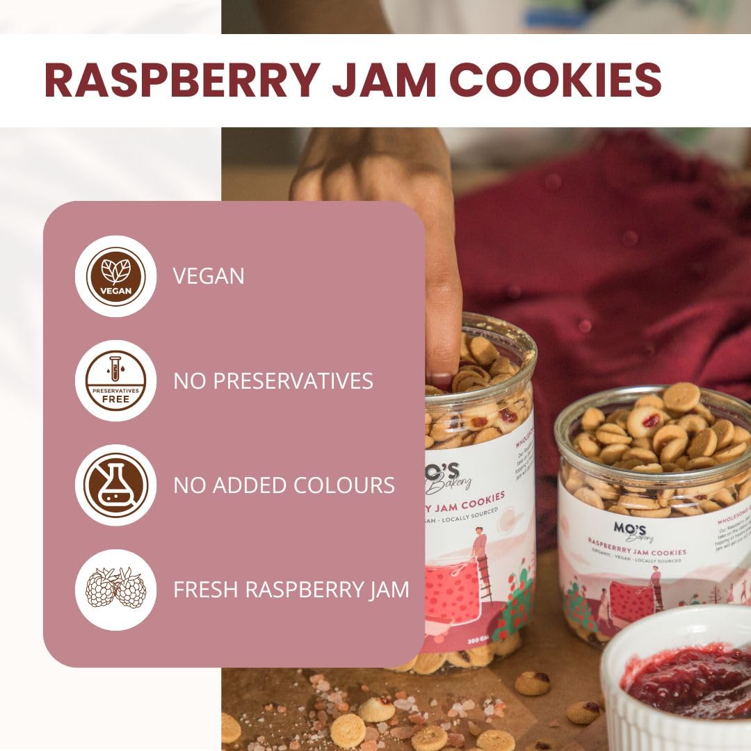 Mo's Raspberry Jam Cookies, 300G | Mini cookies