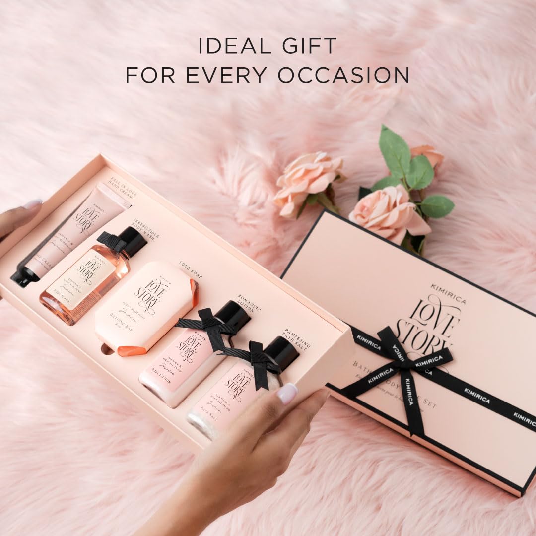 Kimirica Love Story Luxury Bath and Body Care Gift Set Box- Pack of 5