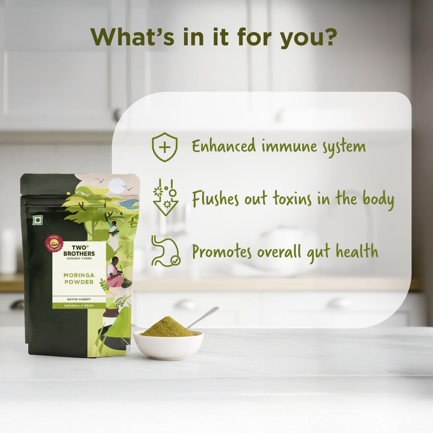 Two Brothers Organic Farms Moringa Powder - 100G