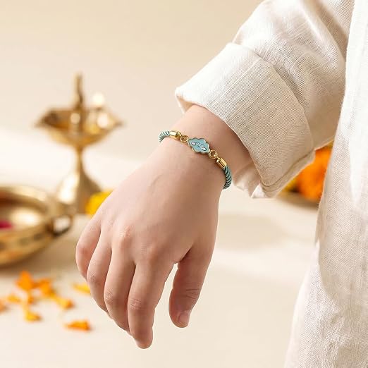GIVA 925 Silver Golden Cute Cloud Kids Rakhi