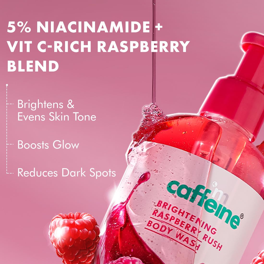 mCaffeine Brightening Body Wash with Niacinamide & Raspberry