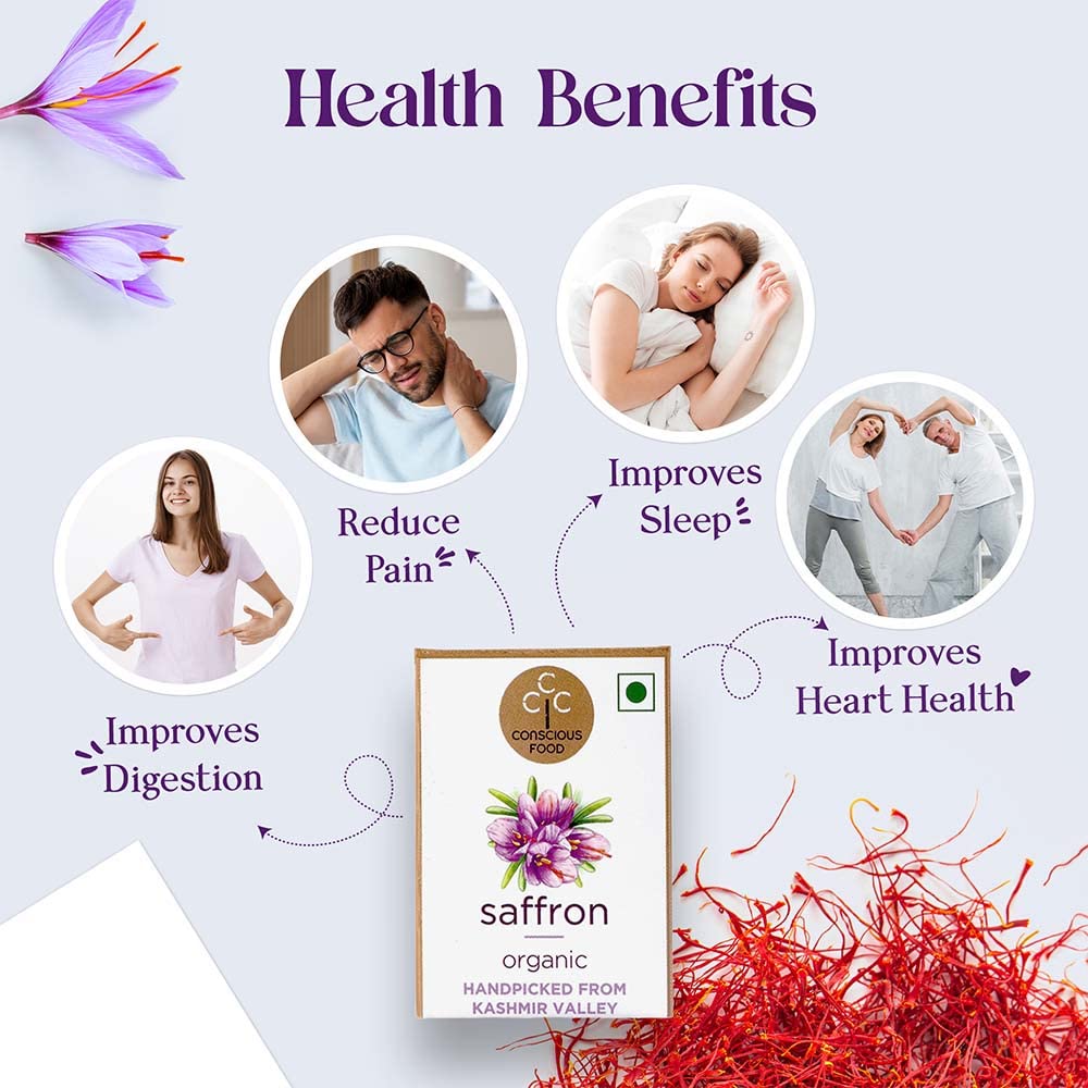 Conscious Food Organic Saffron, 1Gram