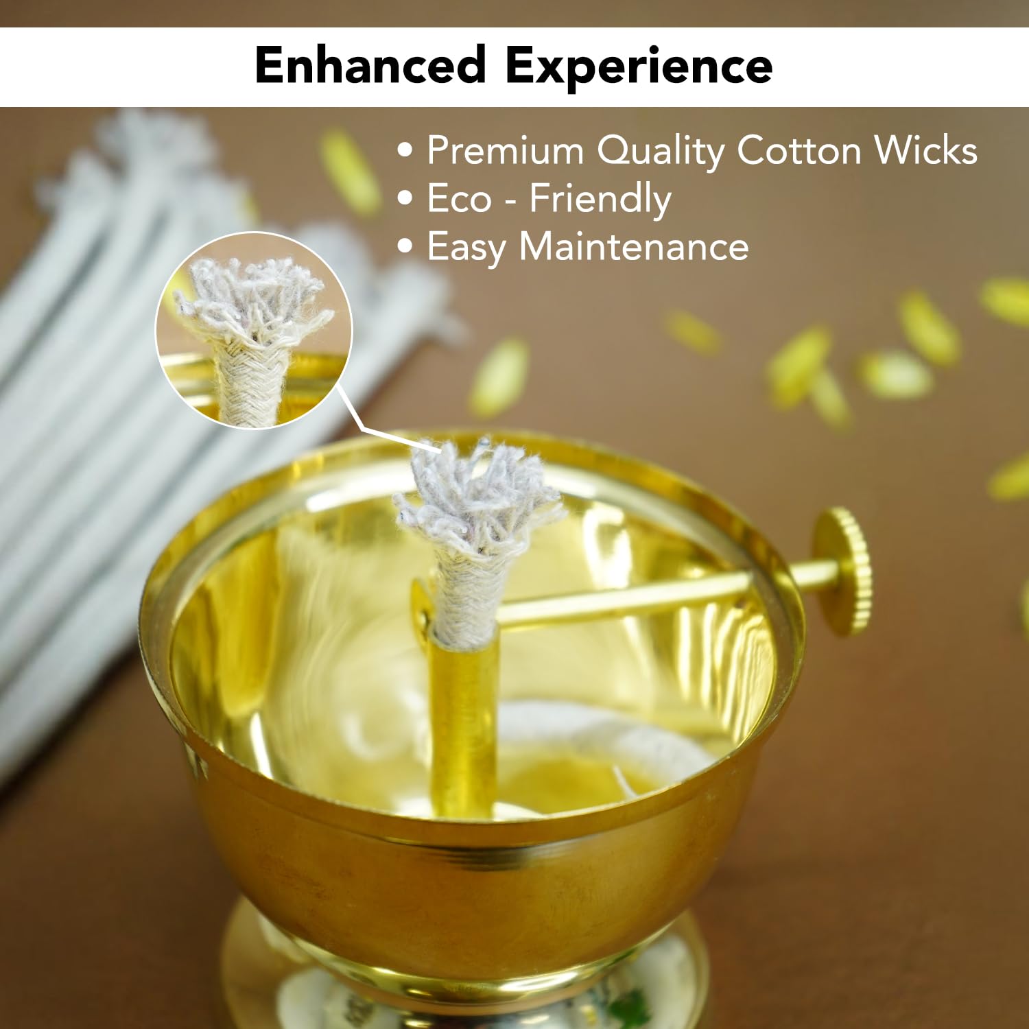 Ekhasa Akhand Diya Wicks for Pooja | Long Batti for Akhand Jyot | Diya Batti for Oil Lamp