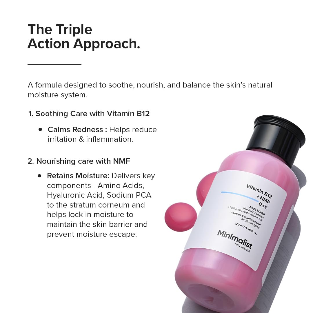 Minimalist Vitamin B12 + NMF 3% Face Toner for Women & Men