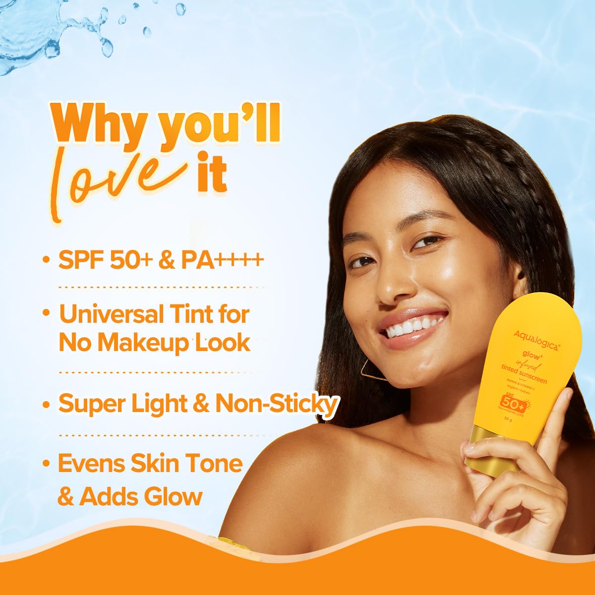 Aqualogica Glow+ Infused Tinted Sunscreen