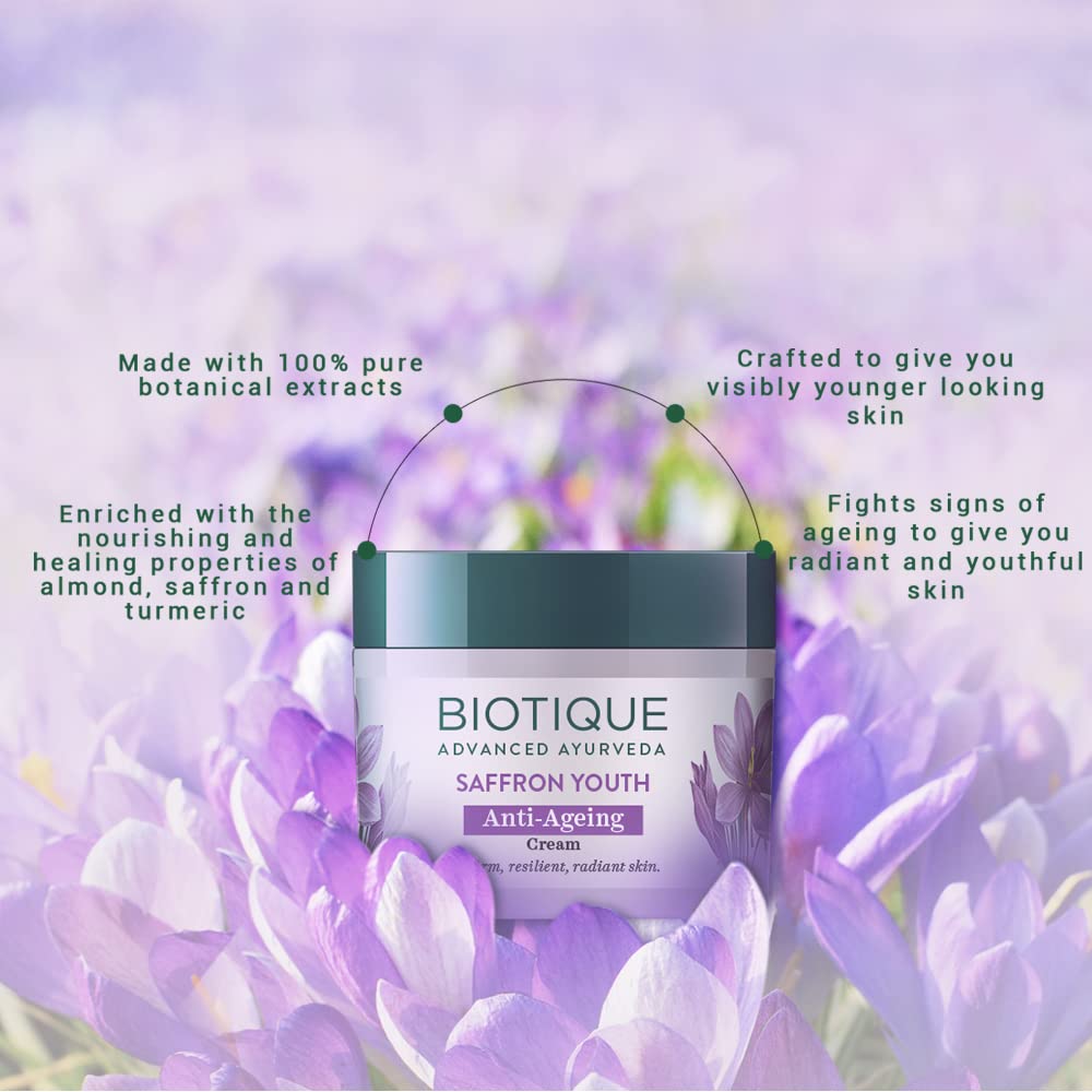 Biotique Saffron Dew Youthful Moisturizer – 50g