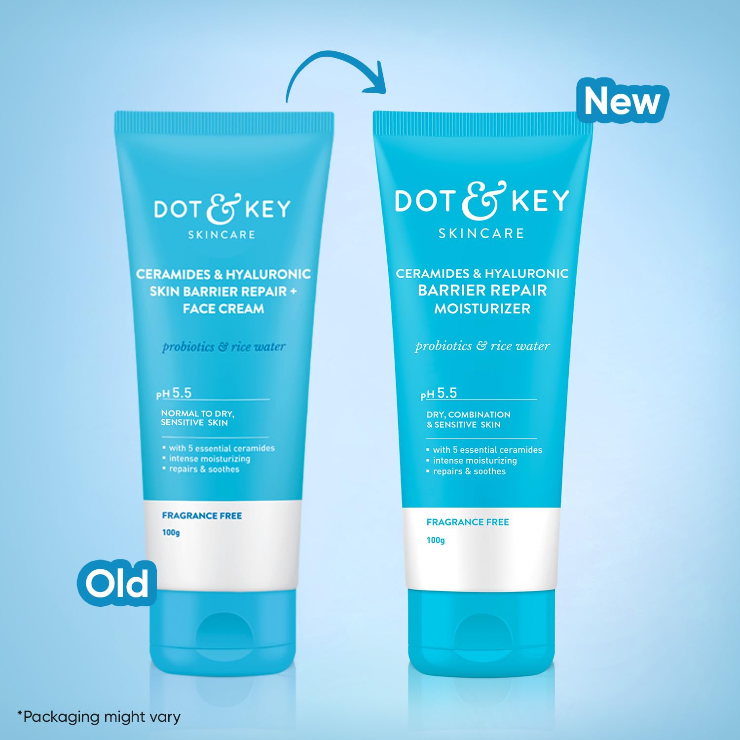 Dot & Key Ceramides Moisturizer with Hyaluronic for Intense Moisturizing and Skin Strengthening