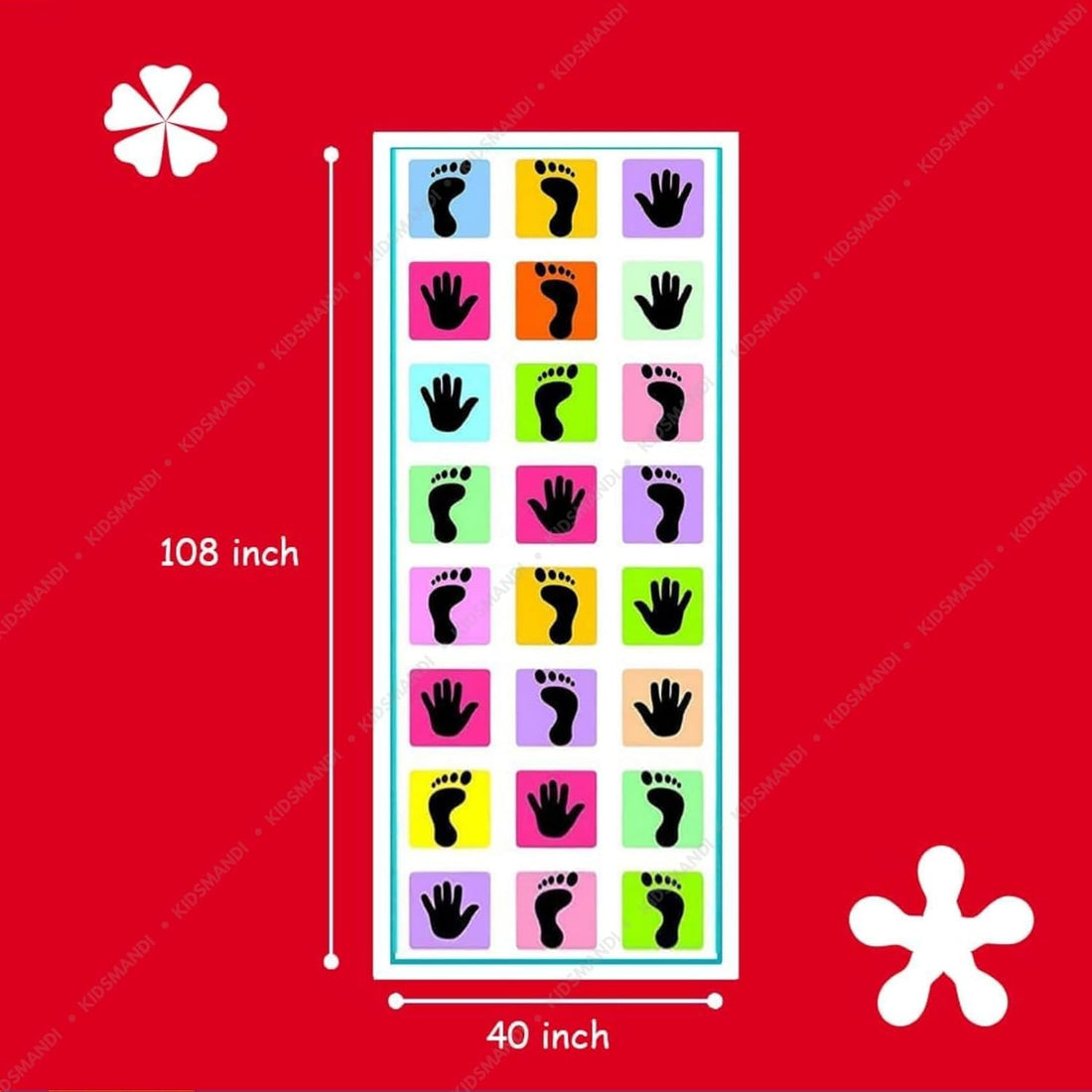 Kids Mandi Hopscotch Game | Jumbo Kids Play Mat (40" x 108")
