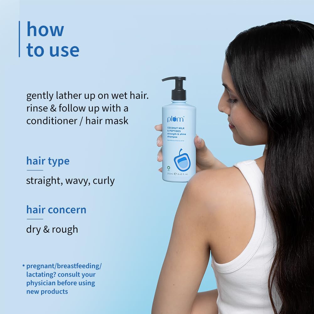Plum Coconut Milk & Peptides Strength & Shine Shampoo - 250ml