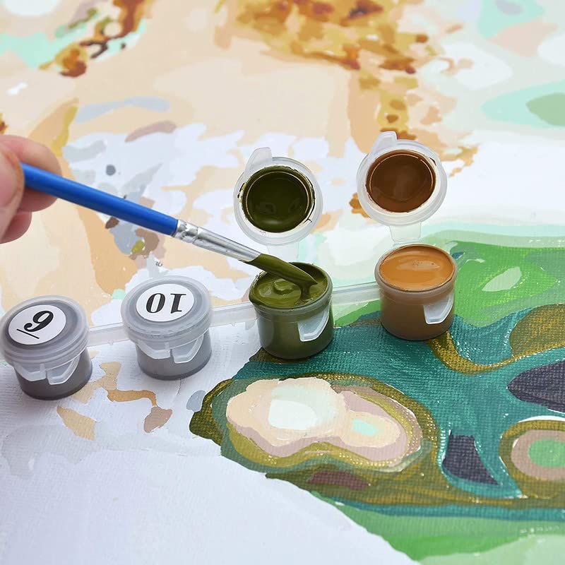 TULIP N TURTLE Hut Diy Acrylic Paint By Number Kit For Adults Kids Beginner Number Painting Kit Diy Canvas Painting By Number