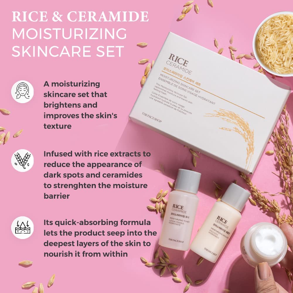 The Face Shop Rice&Ceramide Moisturizing Skincare And Cream Set