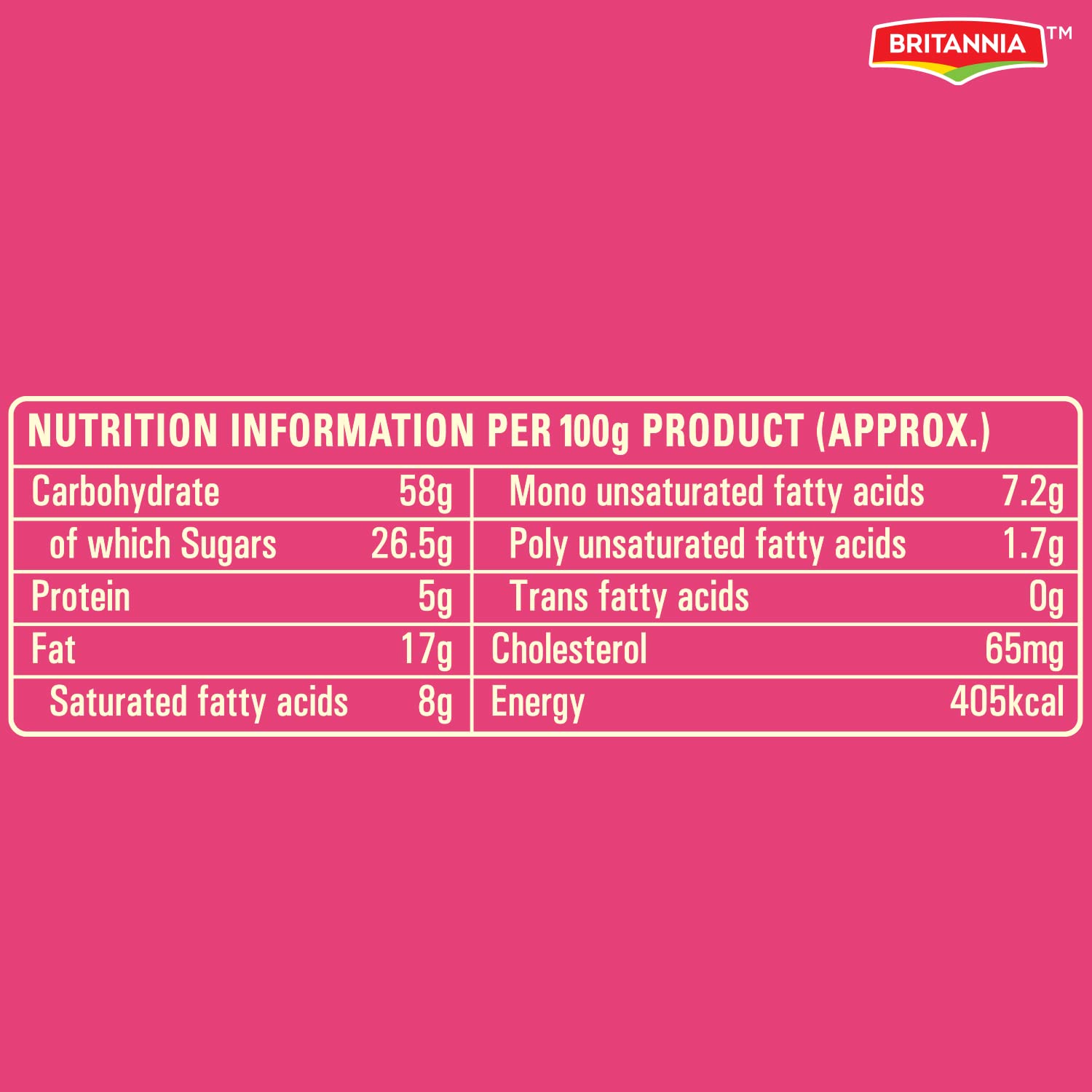 Britannia Gobbles Cake 100% Veg Bar Cake Fruit - 60 G