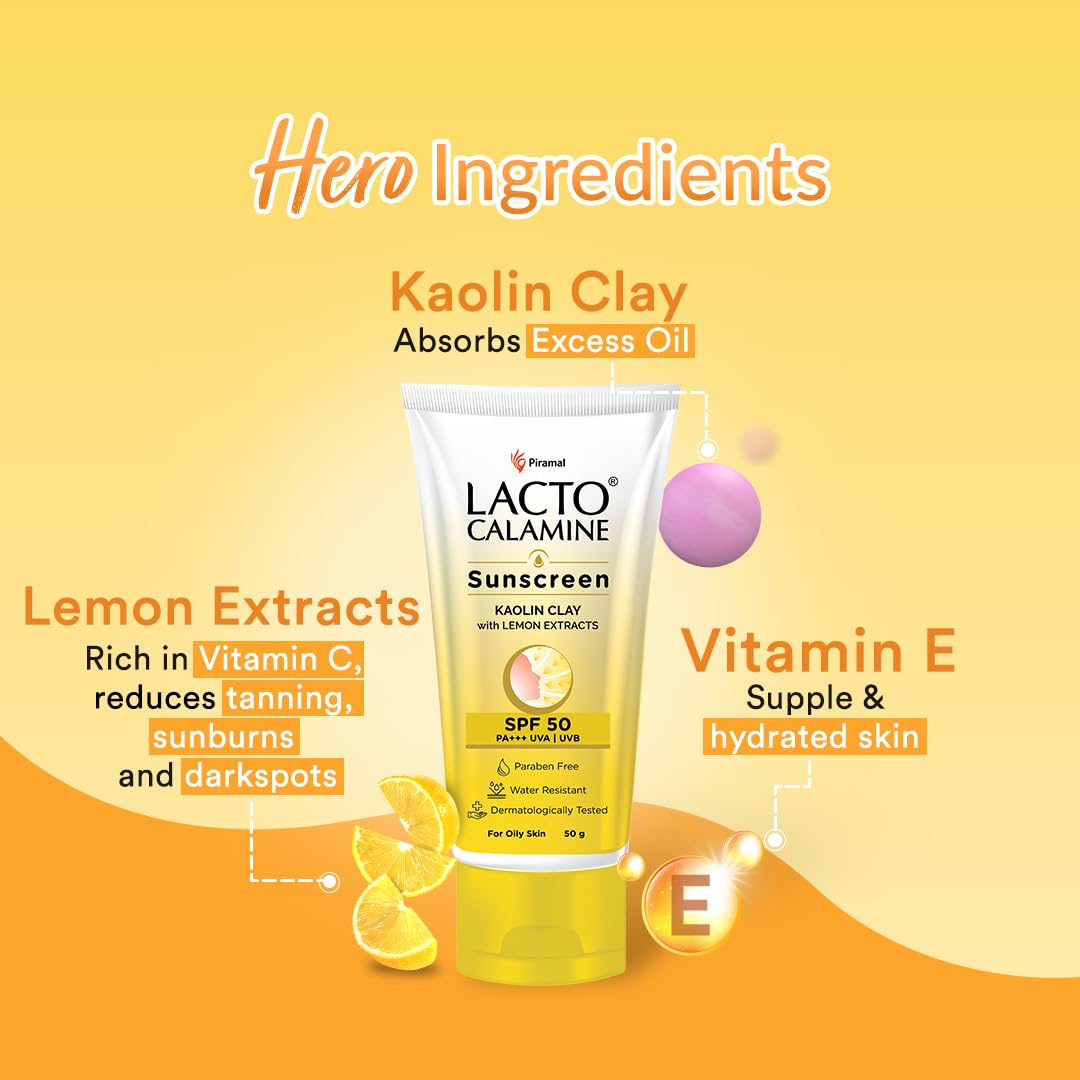 Lacto Calamine SPF 50 Sunscreen for Oily Skin 50g