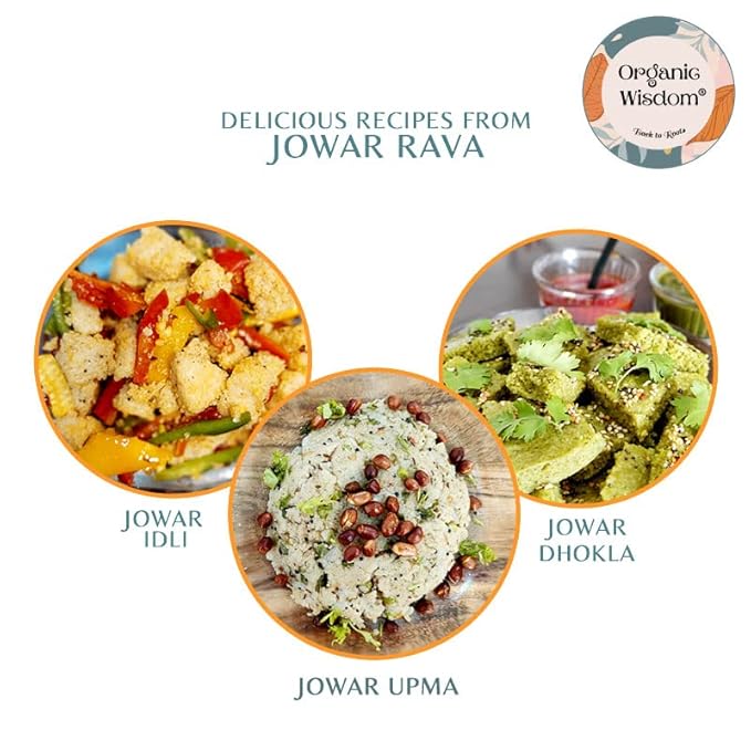 ORGANIC WISDOM-Back to Roots Jowar Rava 400 G