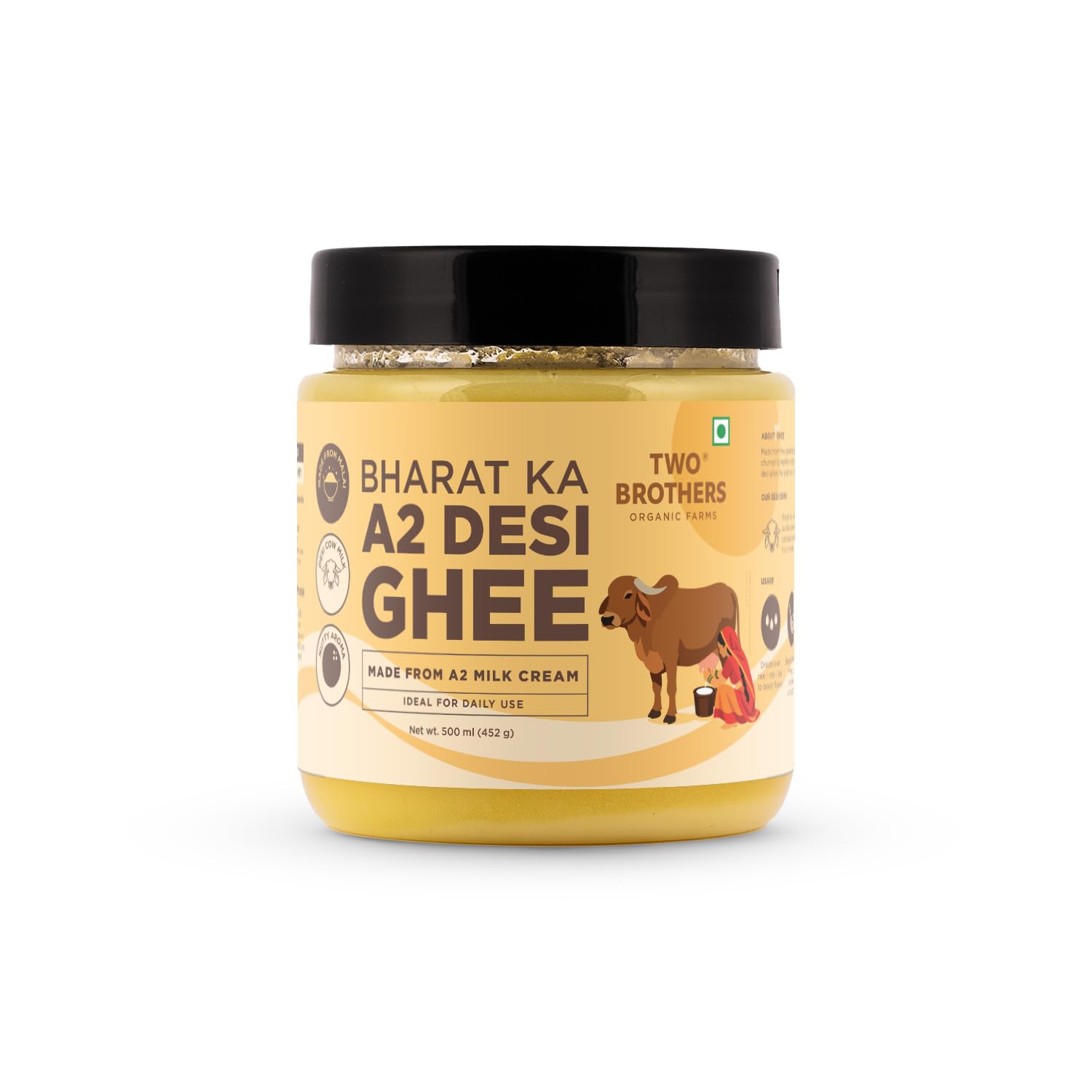Two Brothers Organic Farms Bharat ka Desi Ghee 500 ml