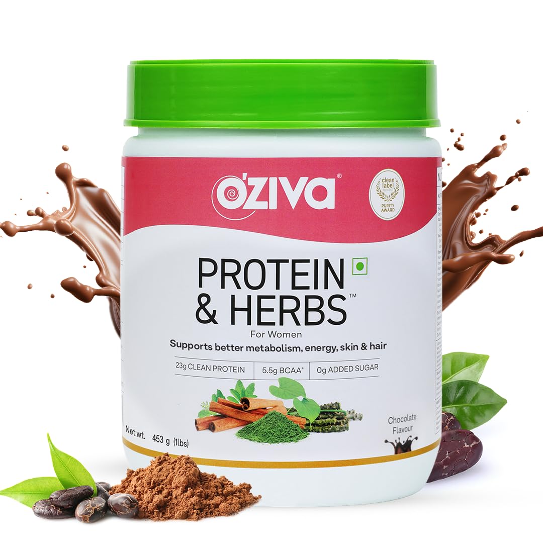 Oziva Protein & Herbs For Women Chocolate 435 gms